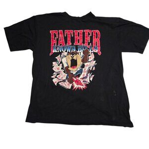 Vtg 1990 Father Knows Bills T-Shirt Taz Looney Tunes Buffalo Bills Jostens Large